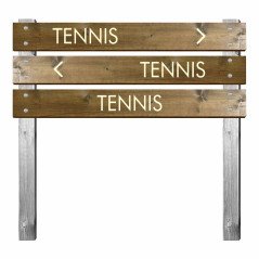 Panneau en bois gravé tennis pour bi-mât