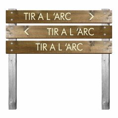 Panneau tir à l'arc en bois gravé pour bi-mât