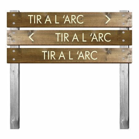 Panneau tir à l'arc en bois gravé pour bi-mât