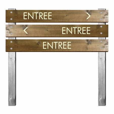 Panneau containers en bois gravé pour bi-mât