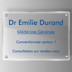 Plaque professionnelle en plexiglas