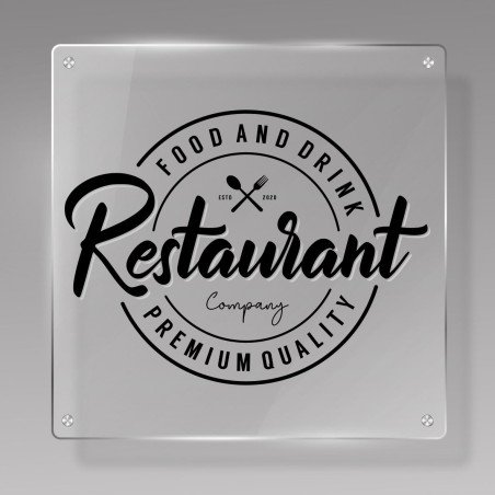 Plaque logo en plexiglas sur mesure