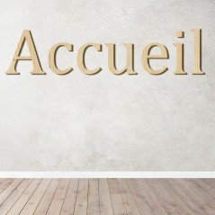 Accueil en lettres découpées Bois tripli épicéa