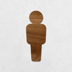 Pictogramme en bois découpé homme