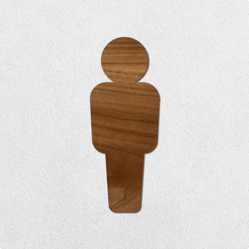 Pictogramme en bois découpé homme