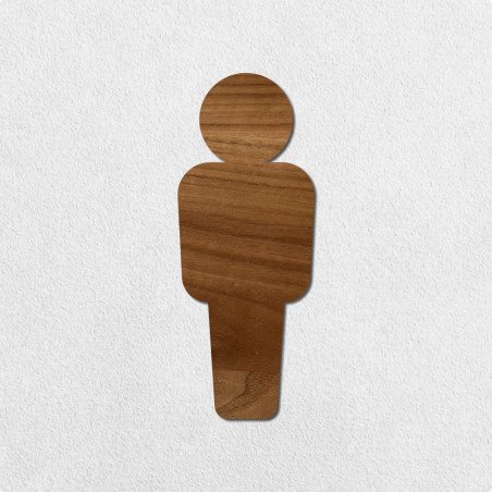 Pictogramme en bois découpé homme
