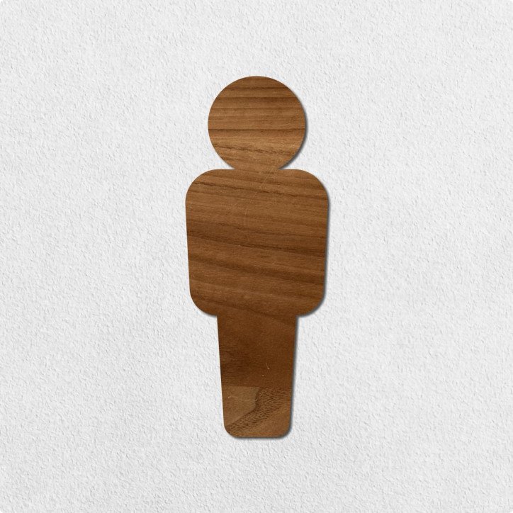 Pictogramme en bois découpé homme Pictogramme en bois découpé homme