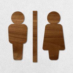 Pictogramme en bois découpé homme