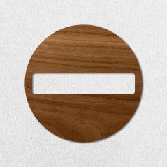 Pictogramme en bois découpé interdit