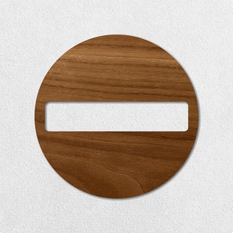 Pictogramme en bois découpé interdit