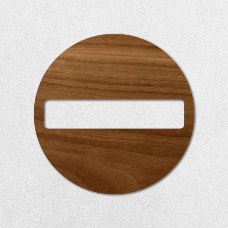 Pictogramme en bois découpé interdit