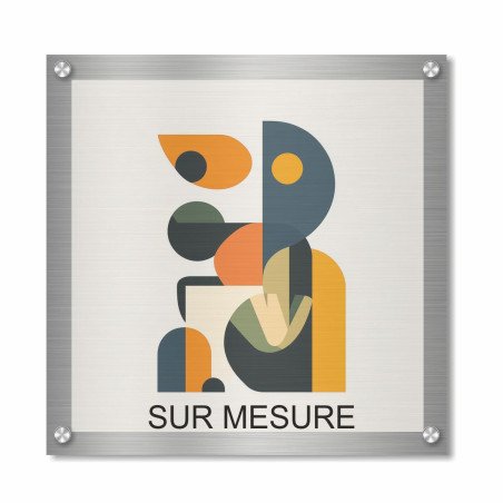 Décoration Murale en Dibond métal brossé sur mesure format carré