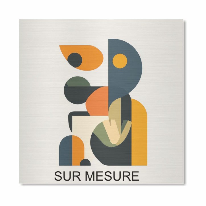 Décoration Murale en Dibond métal brossé sur mesure format carré