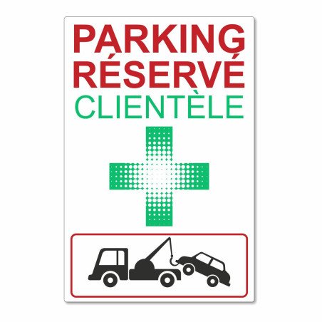 Panneau parking pharmacie réservé