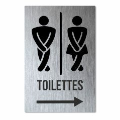 Panneau toilettes à droite