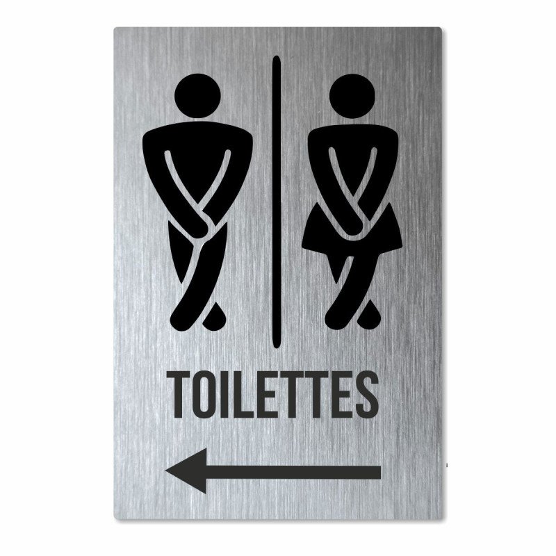 Panneau toilettes à gauche