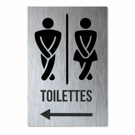 Panneau toilettes à gauche