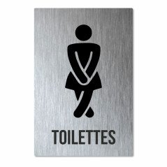 copie de Panneau toilettes femmes en  alu brossé