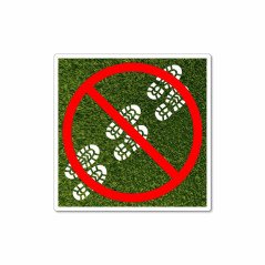 Panneau ne pas marcher sur la pelouse, le gazon