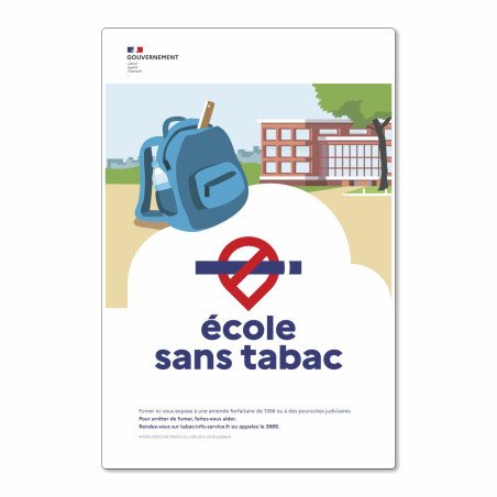 Panneau école sans tabac