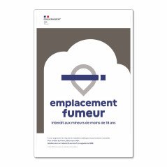 Panneau emplacement fumeur