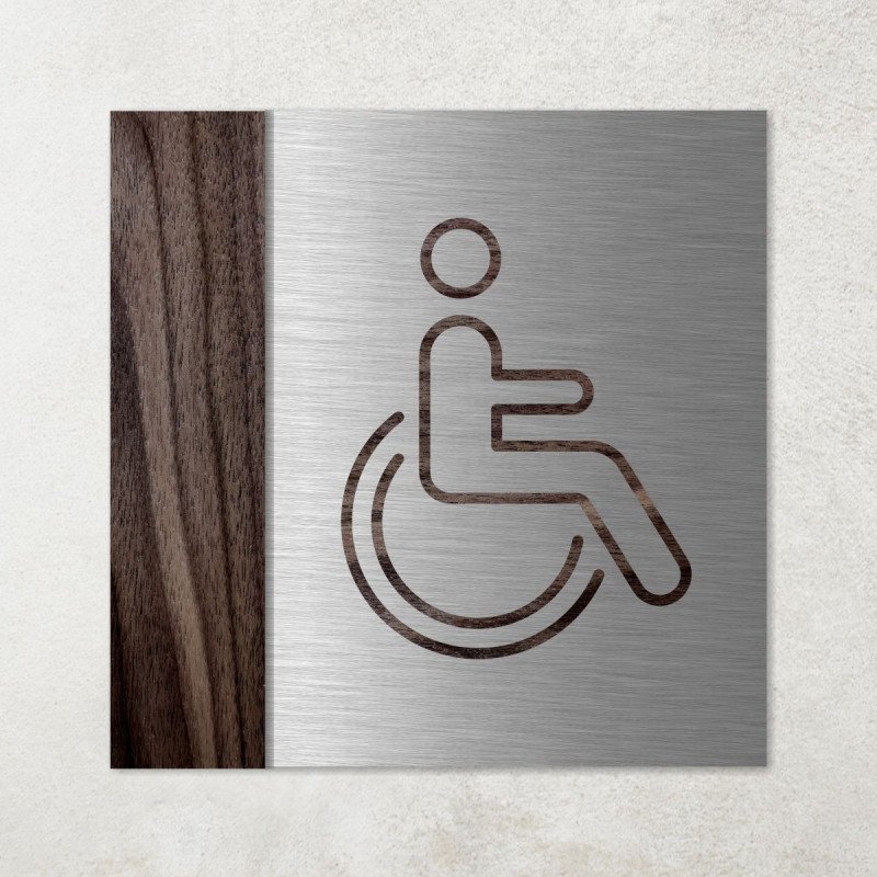 Plaque PMR en métal et bois