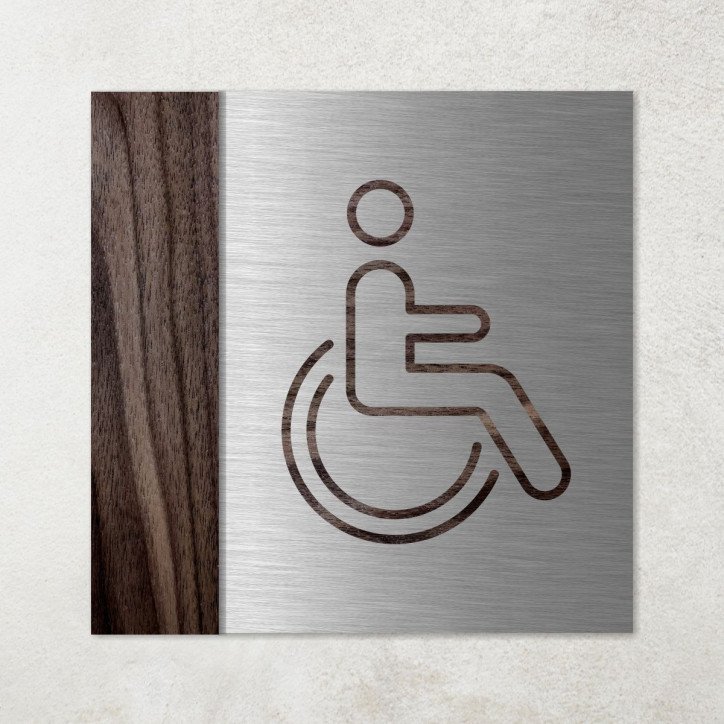 Plaque PMR en métal et bois