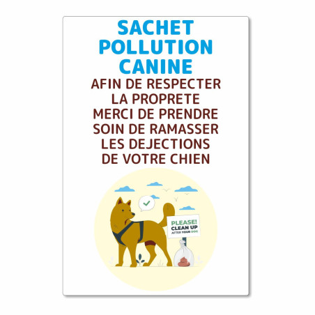 Panneau ramassez les déjection de votre chien