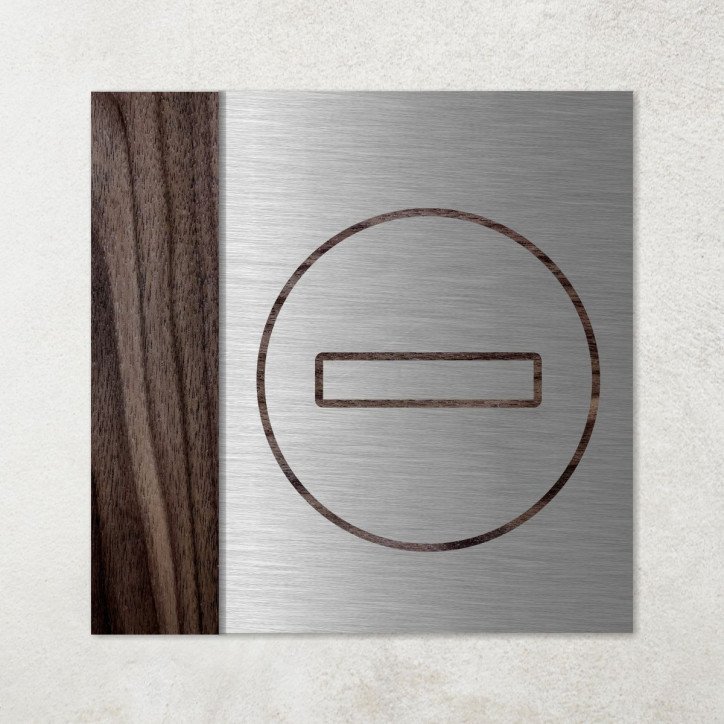 Plaque accès interdit en métal et bois