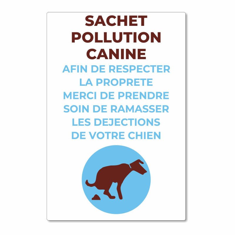 Panneau ramassez les déjection de votre chien