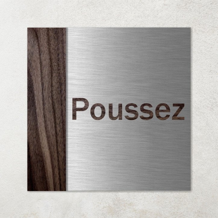 Plaque poussez en bois et métal composite