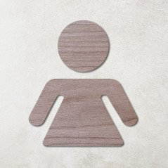 Pictogramme en bois découpé dames, femmes