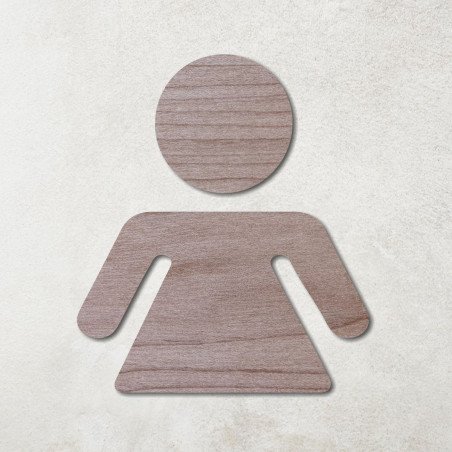 Pictogramme en bois découpé dames, femmes