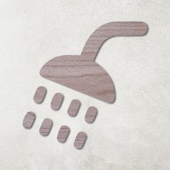 Pictogramme en bois découpé douche modèle 2