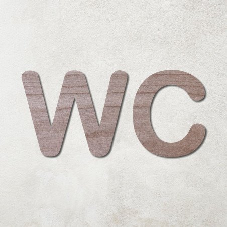Pictogramme en bois découpé WC