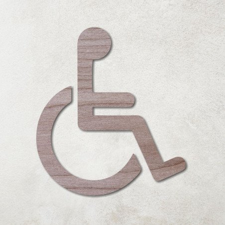 Pictogramme en bois découpé handicapés PMR
