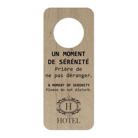 Accroche portes rectangulaire en érable ou noyer