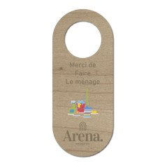 Accroche-portes arrondi en érable ou noyer