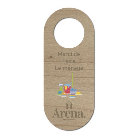 Accroche-portes arrondi en érable ou noyer