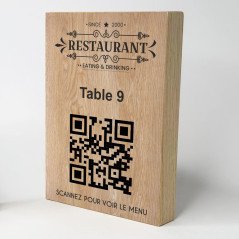 QR code à poser menu restaurant, café