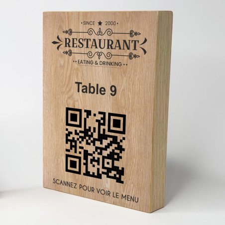 QR code à poser menu restaurant, café