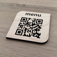 Menu QR Code Bois – Design Nature et Élégance