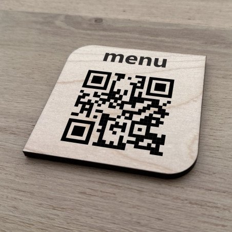 Menu QR Code Bois – Design Nature et Élégance