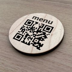 Menu qr code en bois massif