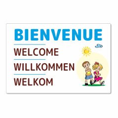 Panneau bienvenue camping en aluminium composite