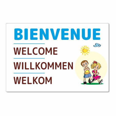 Panneau bienvenue camping en aluminium composite