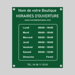 Plaques Horaires Gravées Gravomax | Intérieur & Extérieur | 6 Couleurs