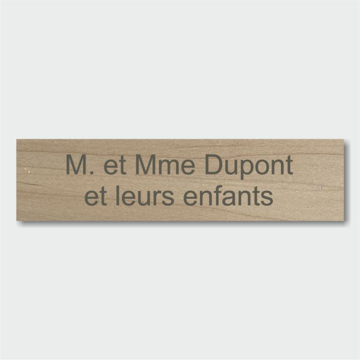 Plaque boite aux lettres en bois