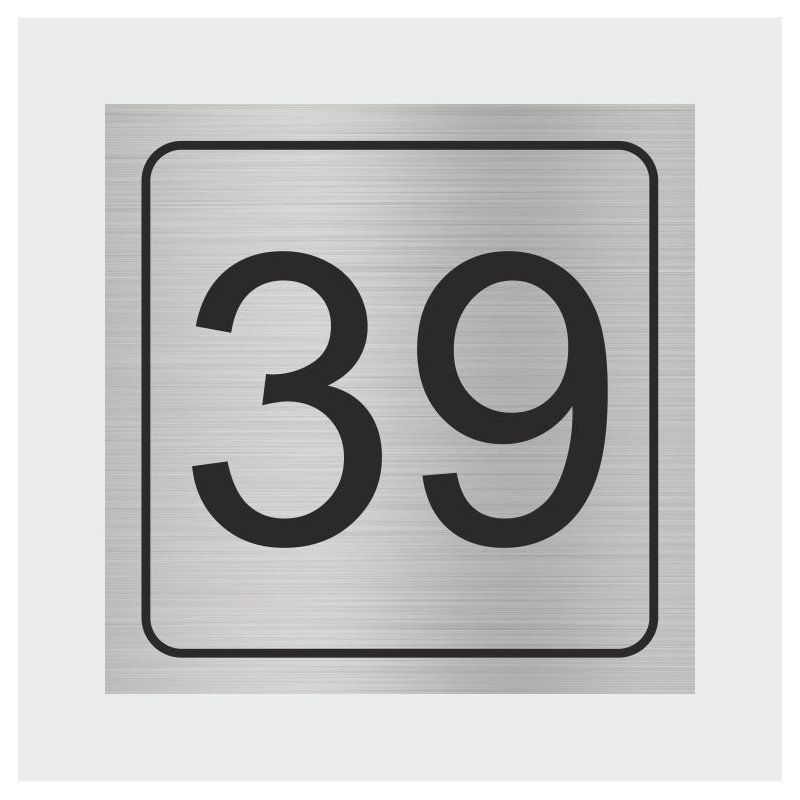 Numéro de Maison 50x50 mm Adhésif - Gravomax 10 Couleurs