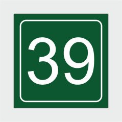 Numéro de Maison 50x50 mm Adhésif - Gravomax 10 Couleurs